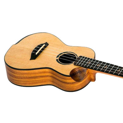 Flight Victoria Concert EQ-A Ukulele met Solid Sitka Spruce Top, Acacia Body, Cutaway en Pickup