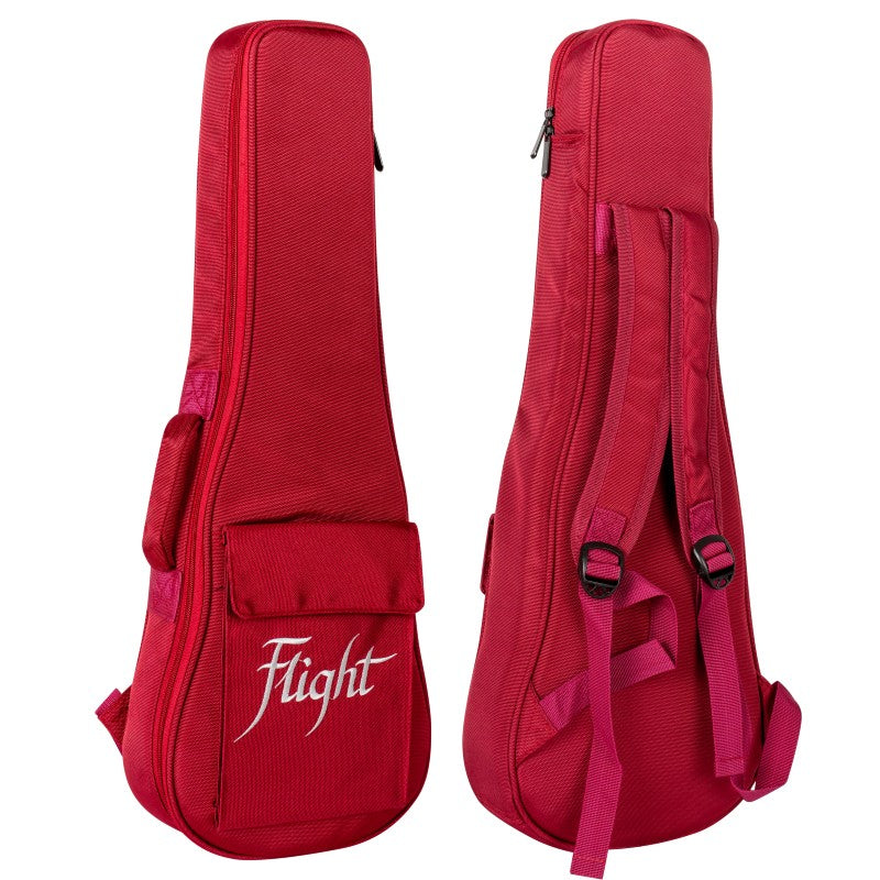 Flight DXBT Deluxe Tenor Ukulele Gigbag 15mm Padded Wine Red met Accessoirevak