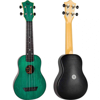 Flight TUS-35 GR Sopraan Ukulele Groen met Linden Top, ABS Body en Aquila Snaren