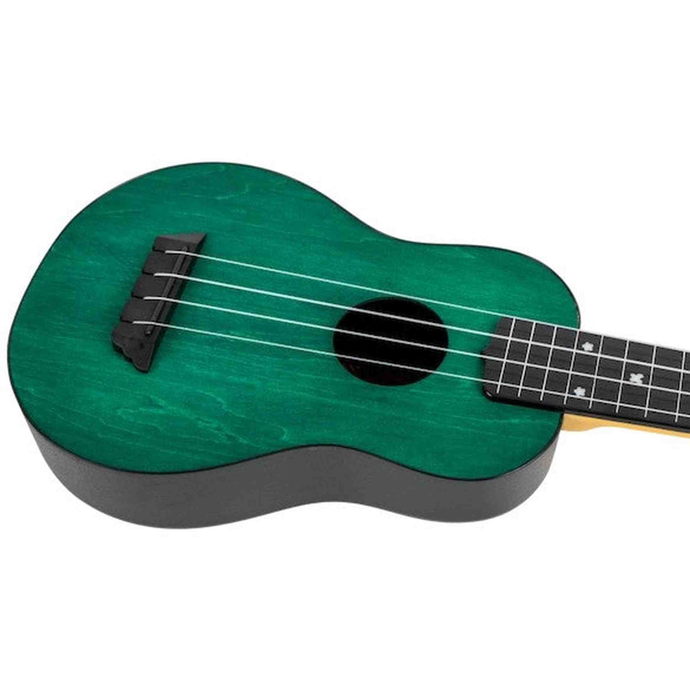 Flight TUS-35 GR Sopraan Ukulele Groen met Linden Top, ABS Body en Aquila Snaren