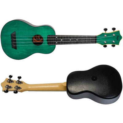 Flight TUS-35 GR Sopraan Ukulele Groen met Linden Top, ABS Body en Aquila Snaren