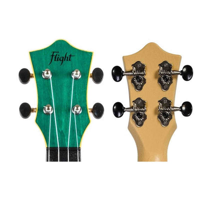 Flight TUS-35 GR Sopraan Ukulele Groen met Linden Top, ABS Body en Aquila Snaren