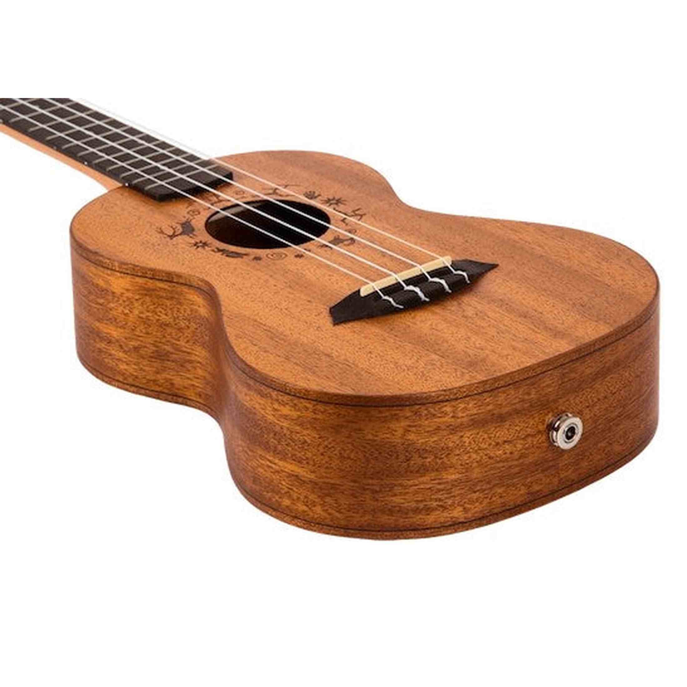 Flight DUT34 EQ MAH-A Elektrisch-Akoestische Tenor Ukulele met Mahogany Body, Pickup en Aquila Super Nylgut Snaren