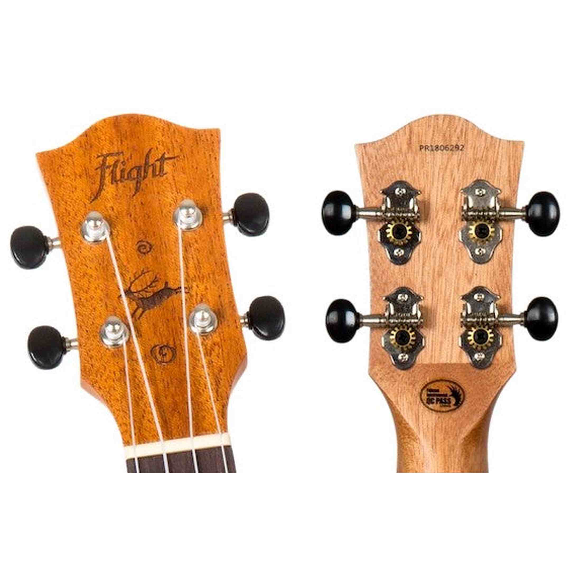 Flight DUT34 EQ MAH-A Elektrisch-Akoestische Tenor Ukulele met Mahogany Body, Pickup en Aquila Super Nylgut Snaren