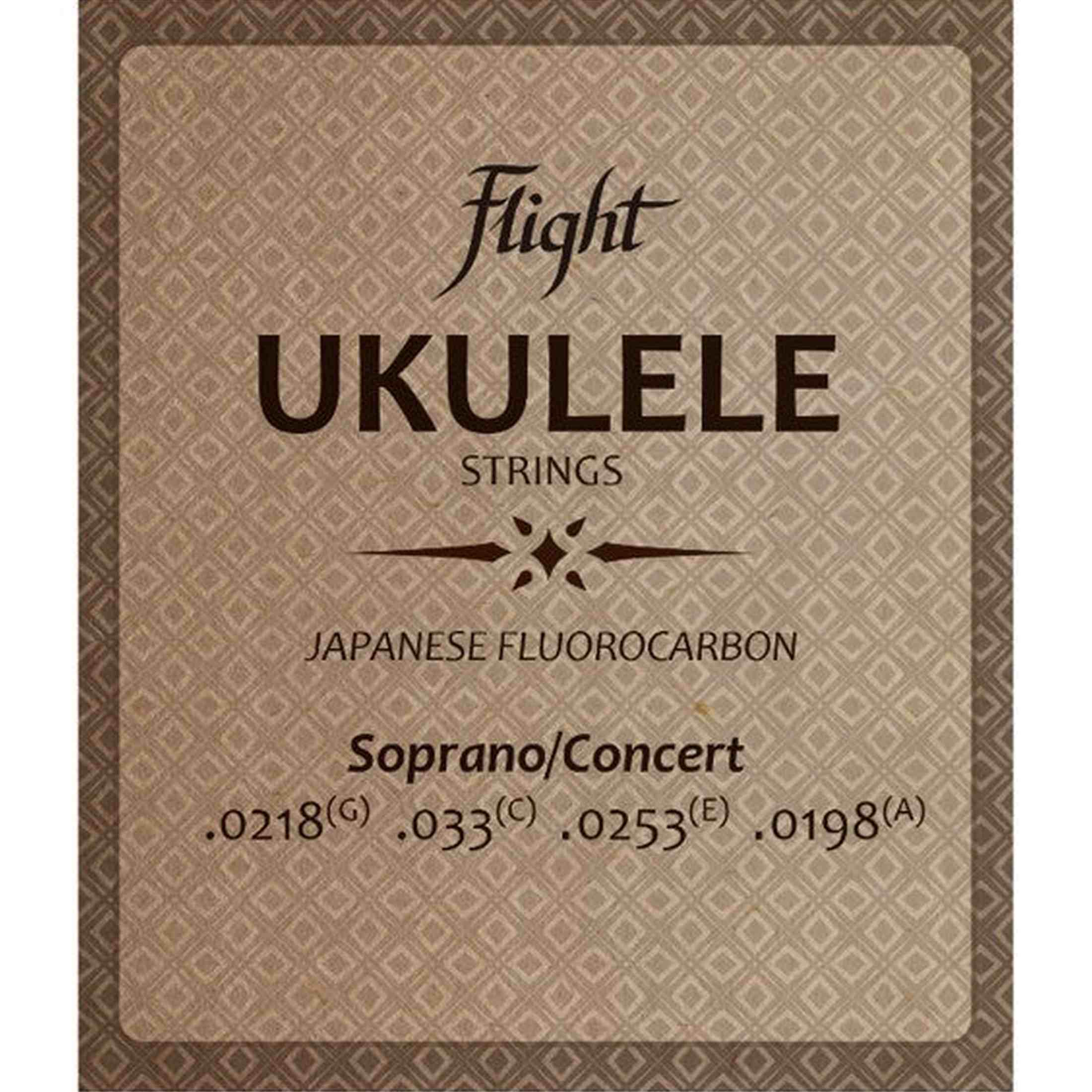 Flight FUSSC-100 Sopraan/Concert Ukulele Snarenset – Fluorocarbon