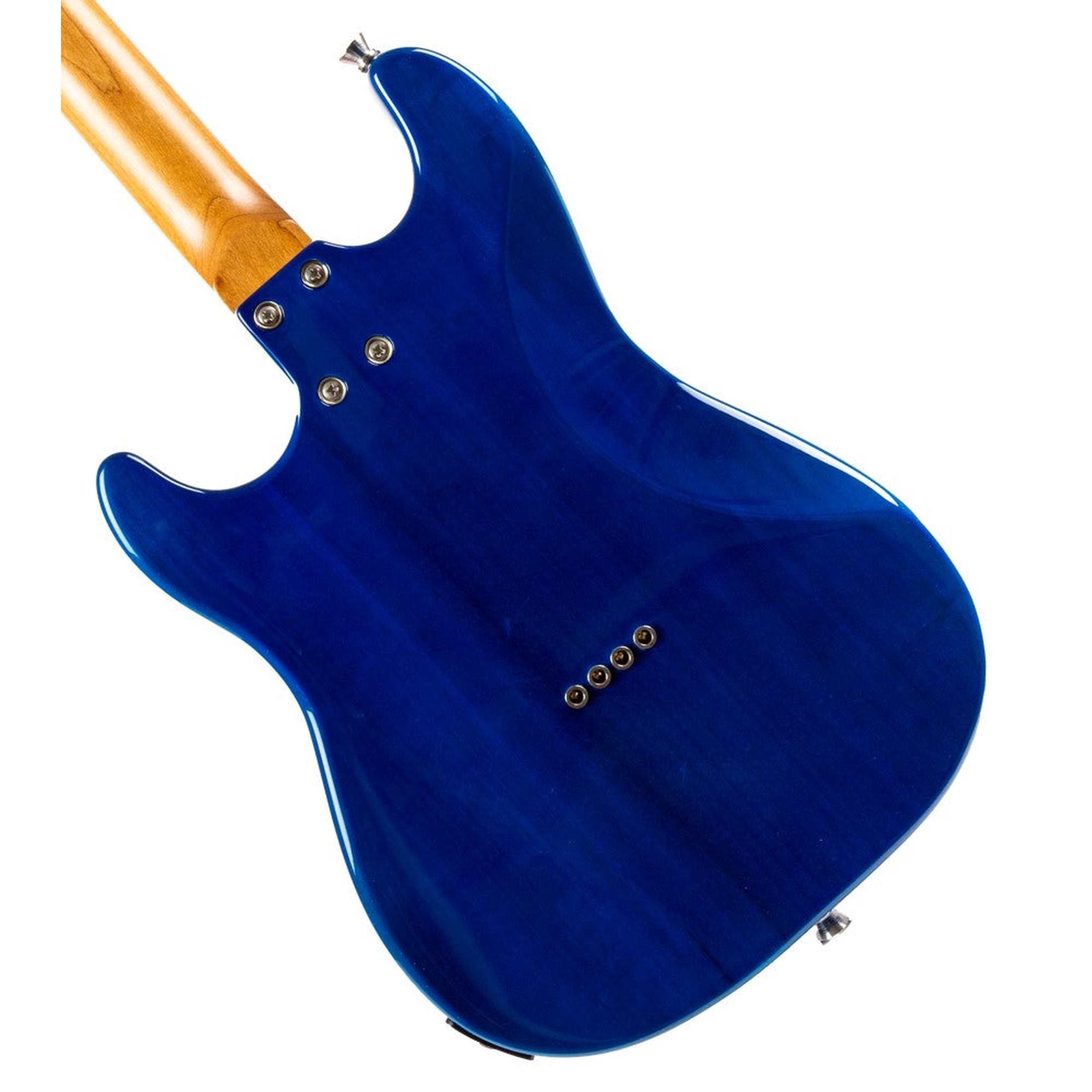 Flight Pathfinder Tenor TBL Elektrische Tenor Ukulele met Flame Maple Top en Transparent Blue Afwerking