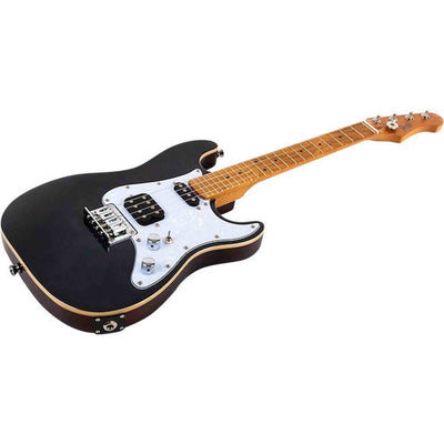 Flight Pathfinder Tenor TBK Elektrische Tenor Ukulele met Flame Maple Top en Transparent Black Afwerking
