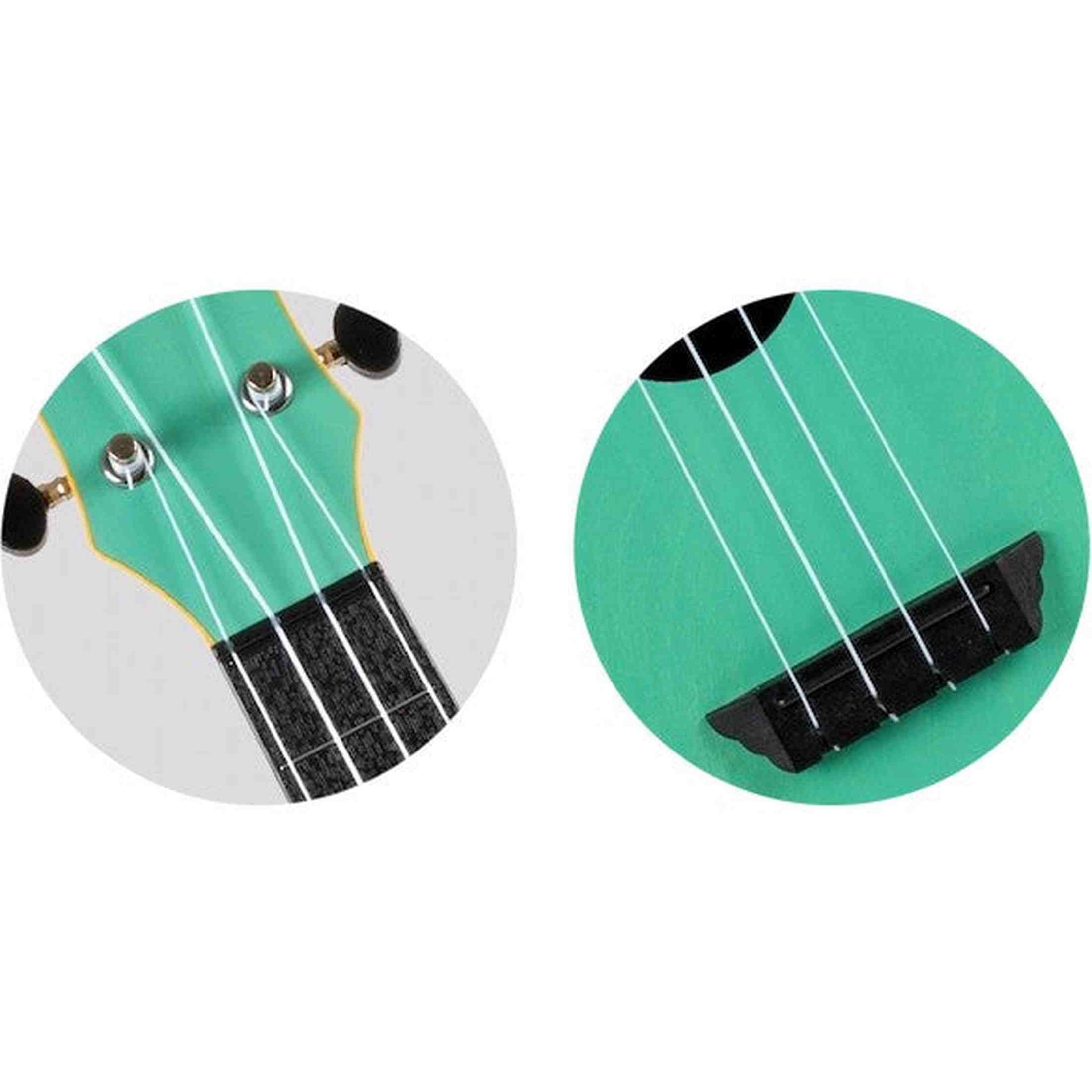 Flight TUC-35 LB Concert Ukulele Lichtblauw met Linden Top, ABS Body en Aquila Nylgut Snaren