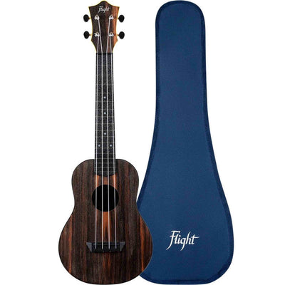 Flight TUC-55 AMARA Concert Ukulele met Gelamineerde Amara Top, ABS Body en Aquila Nylgut Snaren