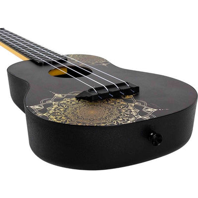 Flight TUC-40 GD Mandala Concert Ukulele met Linden Top, ABS Body en Gold Mandala Print