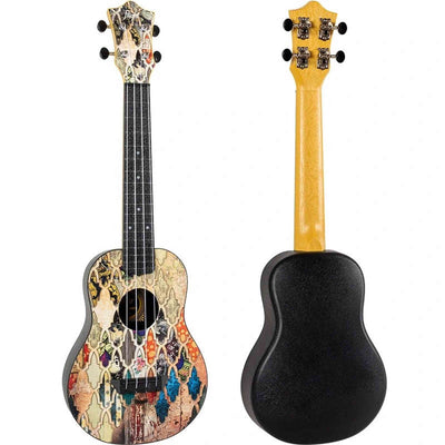 Flight TUC-40 GRANADA Concert Ukulele met Linden Top, ABS Body en Granada Print