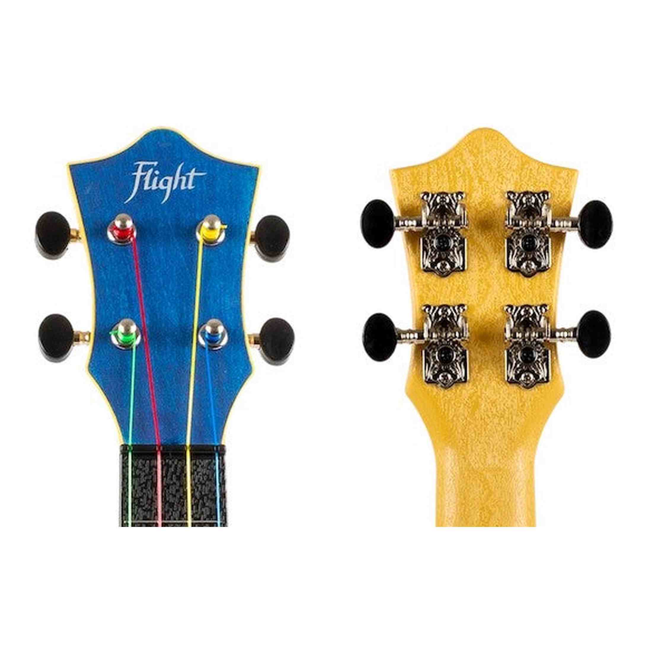 Flight TUSL-KIDZ Soprano Longneck Ukulele Blauw met Linden Top, ABS Body en Aquila Kids Snaren