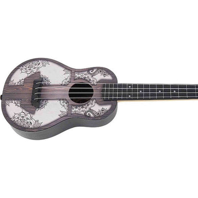 Flight TUC-40 MW Mandala Concert Ukulele met Linden Top, ABS Body en Aquila Nylgut Snaren