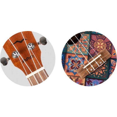 Flight AUC-33 Fusion Concert Ukulele met Sapele Body, Art Design en Aquila Nylgut Snaren