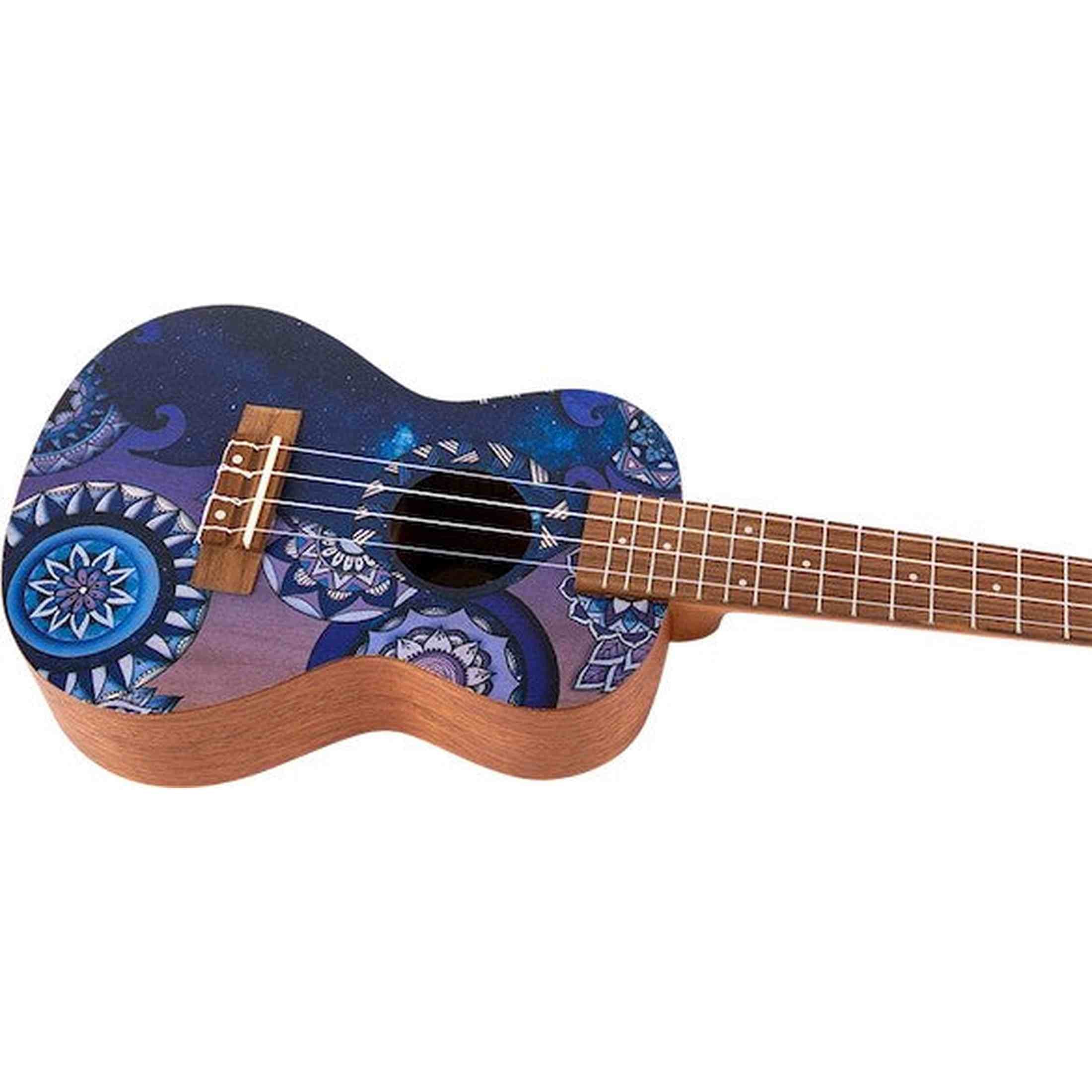 Flight AUC-33 Stardust Concert Ukulele met Sapele Body, Art Design en Aquila Nylgut Snaren