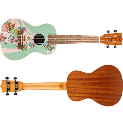 Flight AUC-33 Cupcake Concert Ukulele met Spruce Top, Sapele Body en Aquila Nylgut Snaren