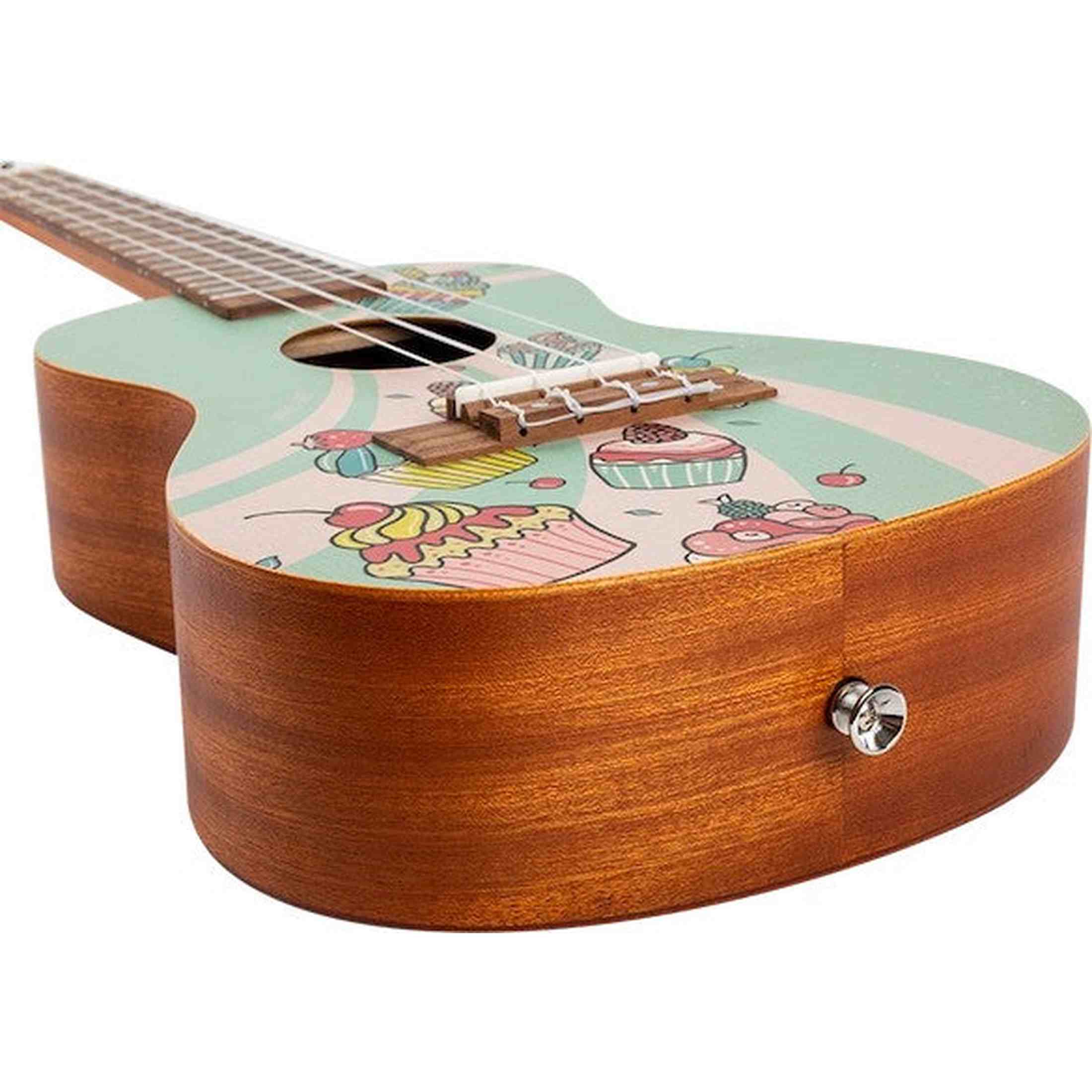 Flight AUC-33 Cupcake Concert Ukulele met Spruce Top, Sapele Body en Aquila Nylgut Snaren