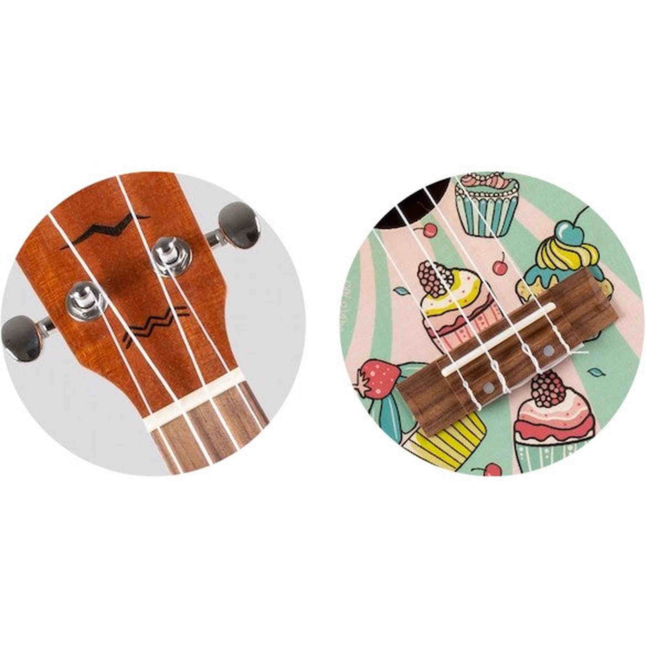 Flight AUC-33 Cupcake Concert Ukulele met Spruce Top, Sapele Body en Aquila Nylgut Snaren
