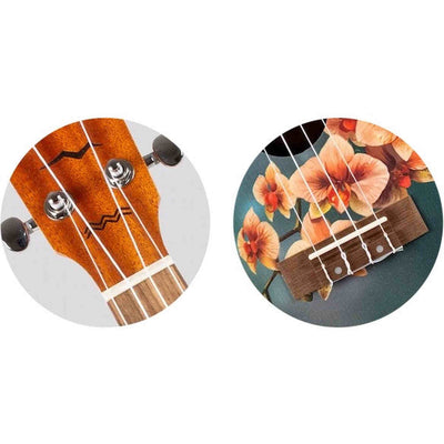 Flight AUC-33 Orchid Concert Ukulele met Spruce Top, Sapele Body en Aquila Nylgut Snaren