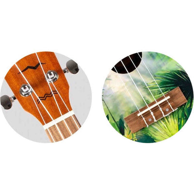 Flight AUC-33 Jungle Concert Ukulele met Spruce Top, Sapele Body en Aquila Nylgut Snaren
