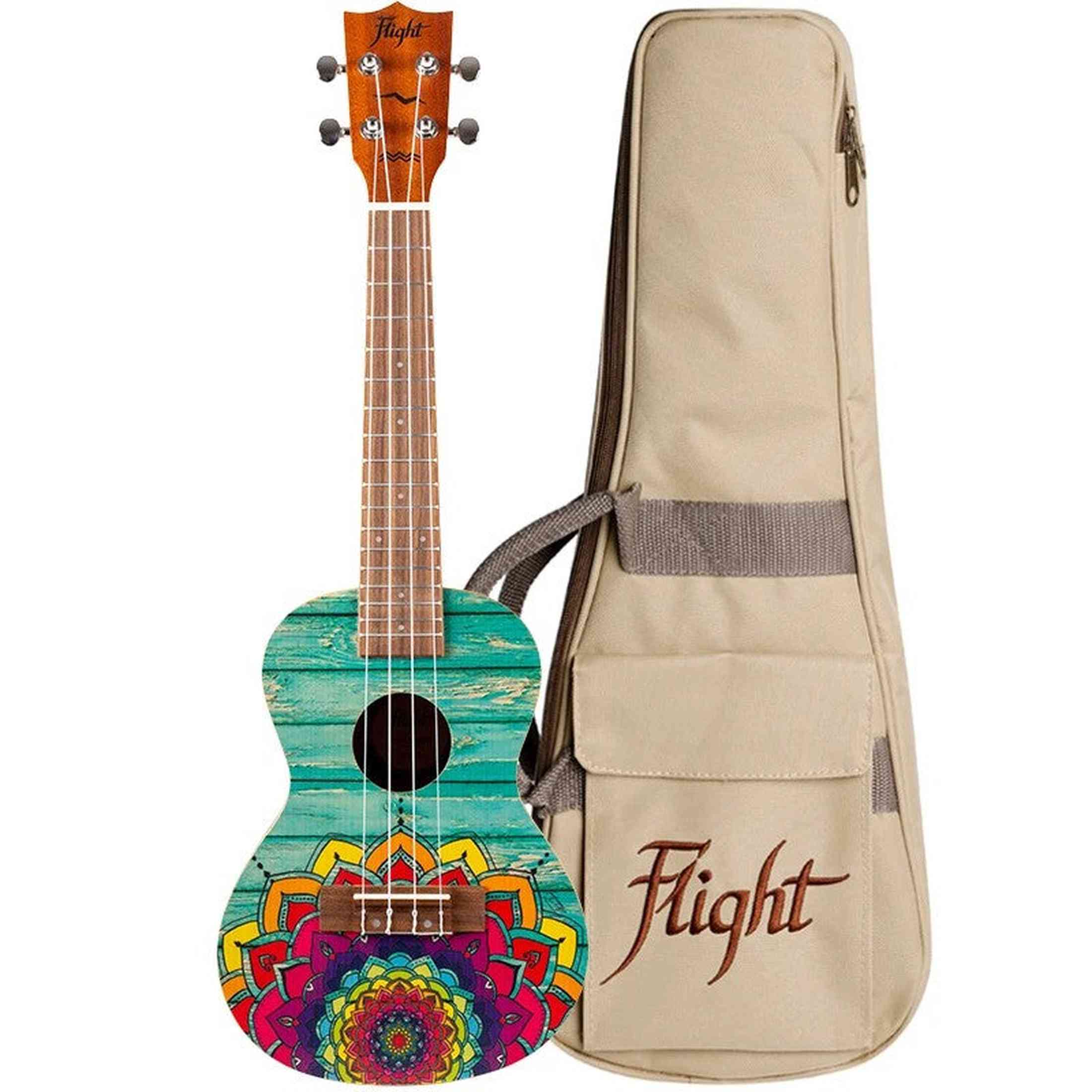 Flight AUC-33 Mansion Concert Ukulele met Spruce Top, Sapele Body en Aquila Nylgut Snaren