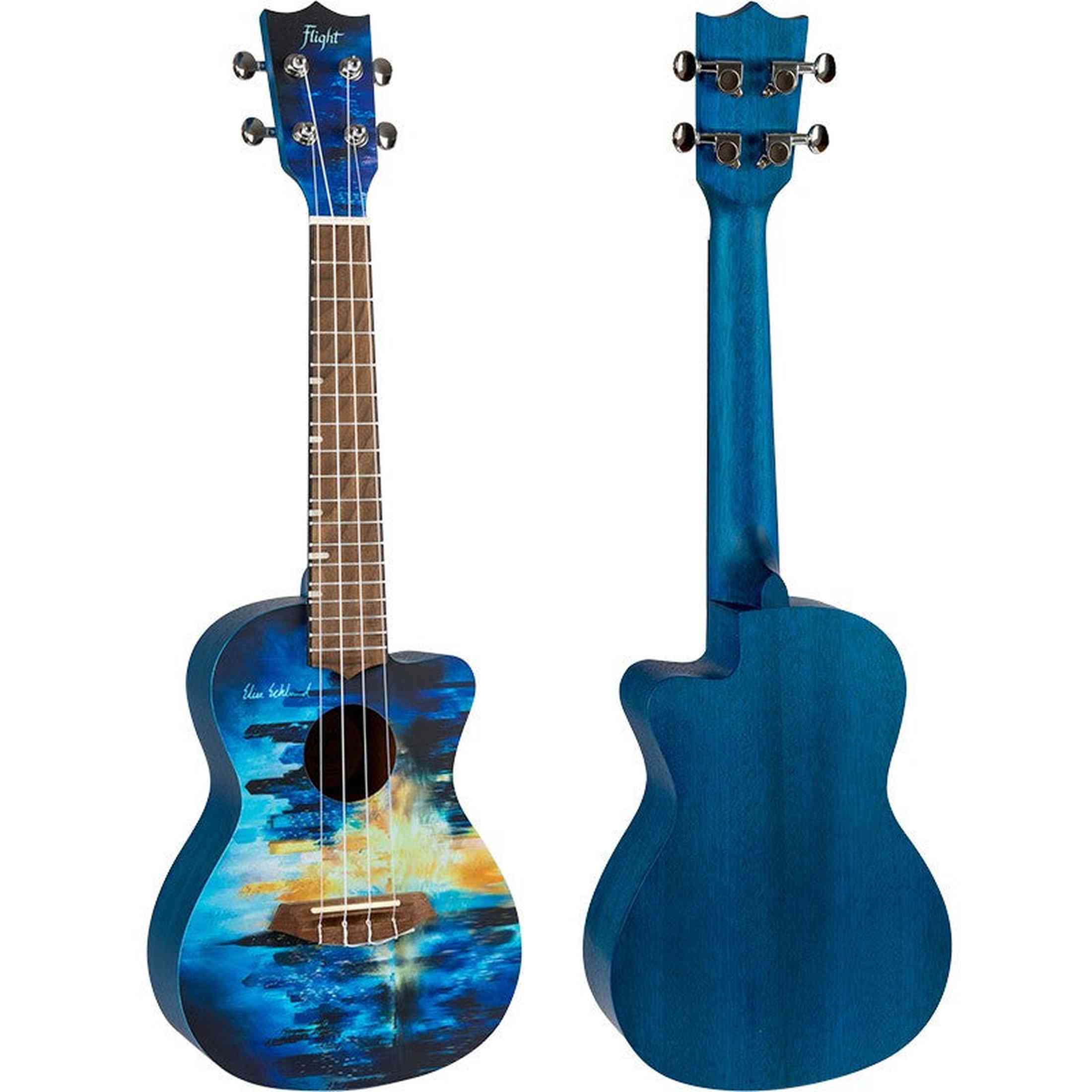 Flight AUC City Elise Ecklund Signature Concert Ukulele met Spruce Top, Okoume Body en Aquila Nylgut Snaren