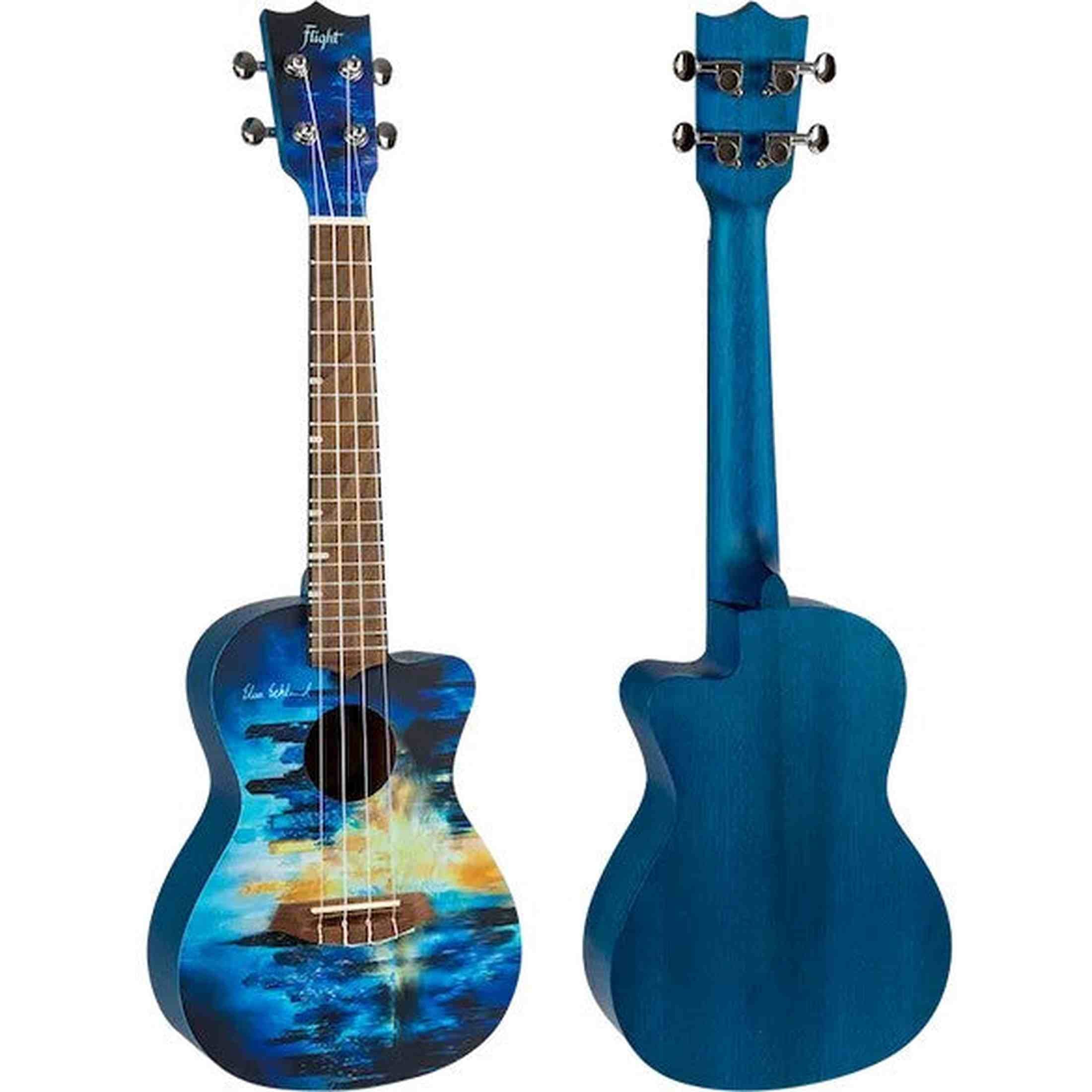 Flight AUC City Elise Ecklund Signature Concert Ukulele met Spruce Top, Okoume Body en Aquila Nylgut Snaren