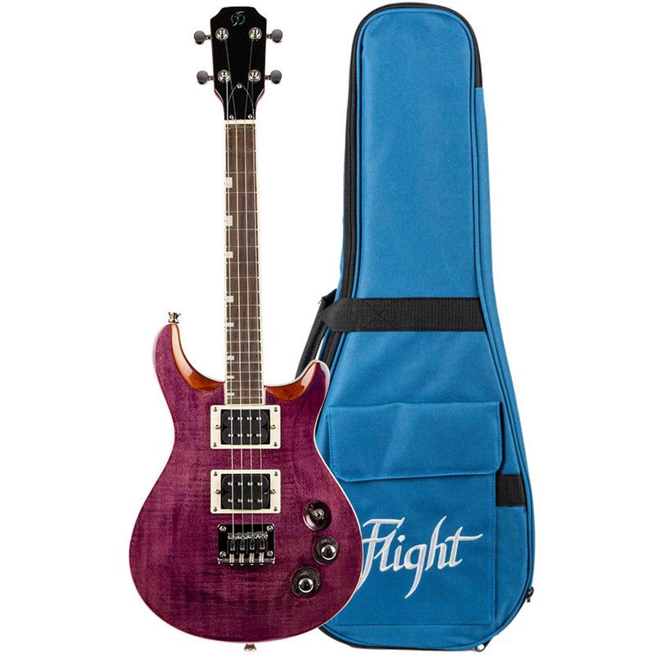 Flight VANGUARD TENOR TPP Elektrische Solidbody Tenor Ukulele met 2 Humbuckers