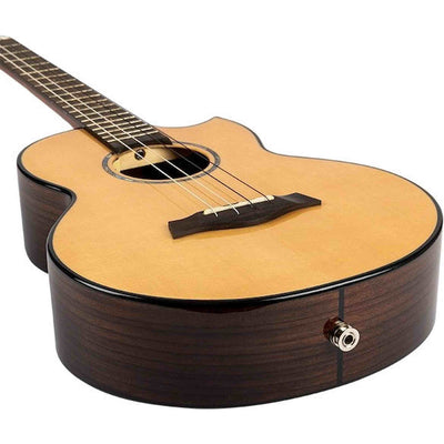 Flight Aurora Baritone EQ-A Elektrisch-Akoestische Baritone Ukulele met Solid Spruce Top, Rosewood Body en C1U Pickup