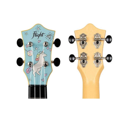 Flight TUS-40 UNICORN Soprano Ukulele met Linden Top, ABS Body en Unicorn Print