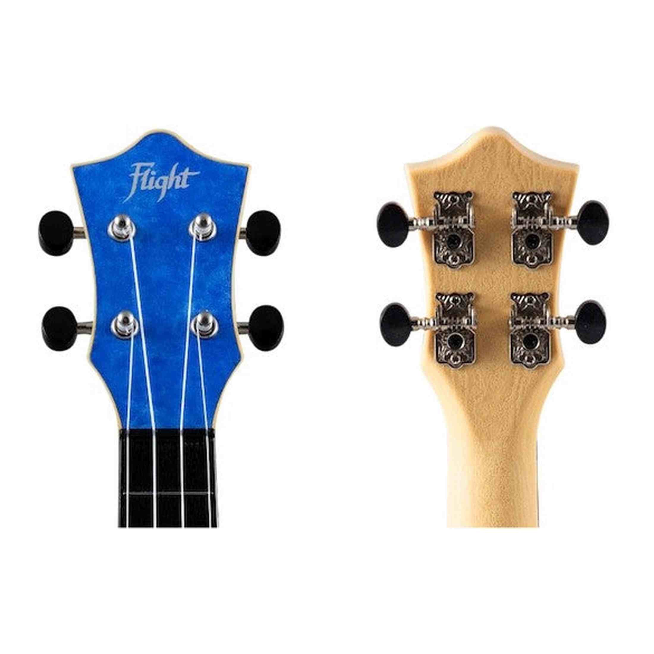 Flight TUS-65 SAPPHIRE Soprano Ukulele met Linden Top, ABS Body en Sapphire Blue Afwerking
