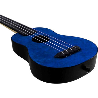 Flight TUS-65 SAPPHIRE Soprano Ukulele met Linden Top, ABS Body en Sapphire Blue Afwerking