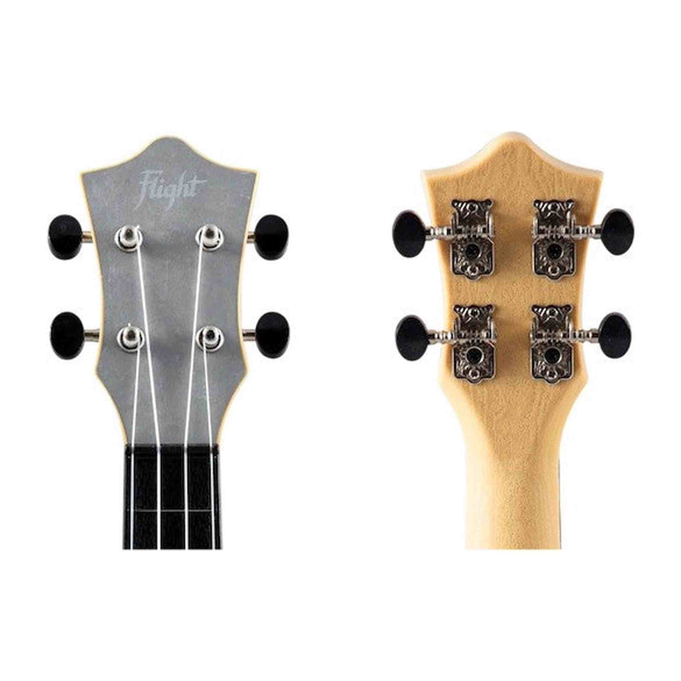 Flight TUS-65 SILVER Soprano Ukulele met Linden Top, ABS Body en Silver Afwerking