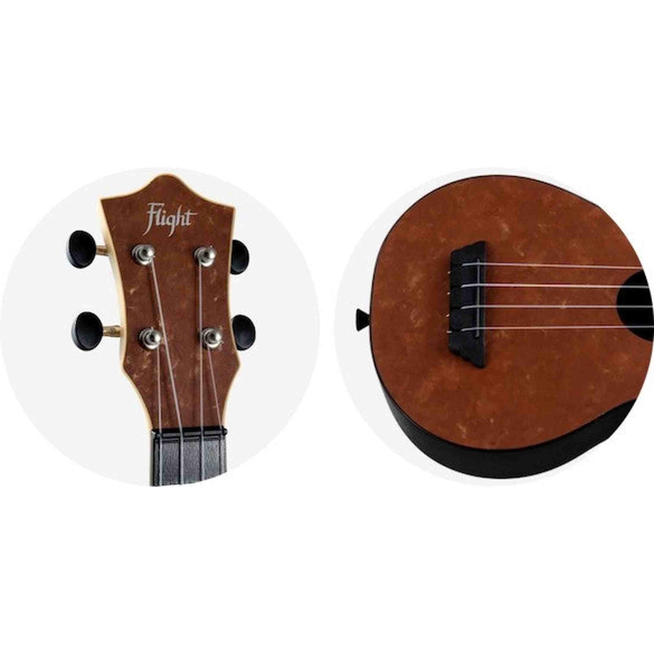 Flight TUS-65 COPPER Soprano Ukulele met Linden Top, ABS Body en Copper Afwerking