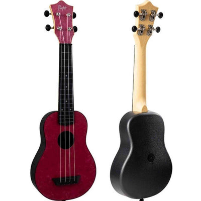 Flight TUS-65 RUBY Soprano Ukulele met Linden Top, ABS Body en Ruby Red Afwerking