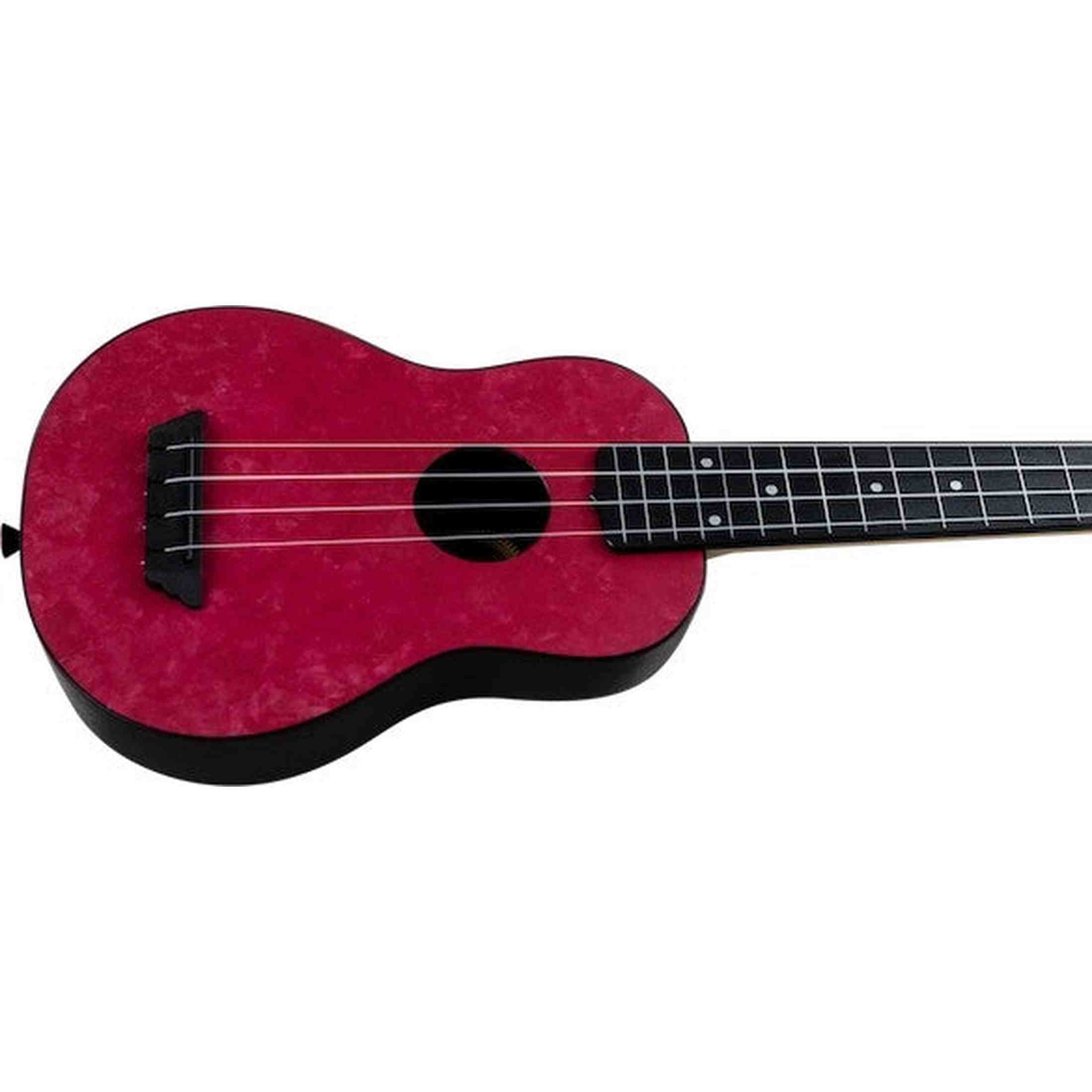Flight TUS-65 RUBY Soprano Ukulele met Linden Top, ABS Body en Ruby Red Afwerking