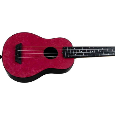 Flight TUS-65 RUBY Soprano Ukulele met Linden Top, ABS Body en Ruby Red Afwerking