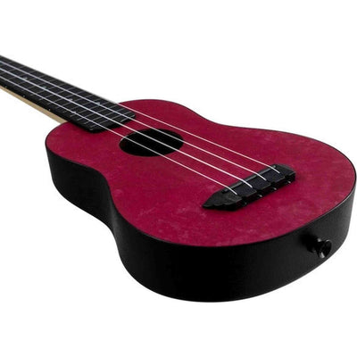 Flight TUS-65 RUBY Soprano Ukulele met Linden Top, ABS Body en Ruby Red Afwerking