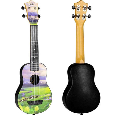 Flight TUS-40 VIEW Soprano Ukulele met Linden Top, ABS Body en Nature View Print