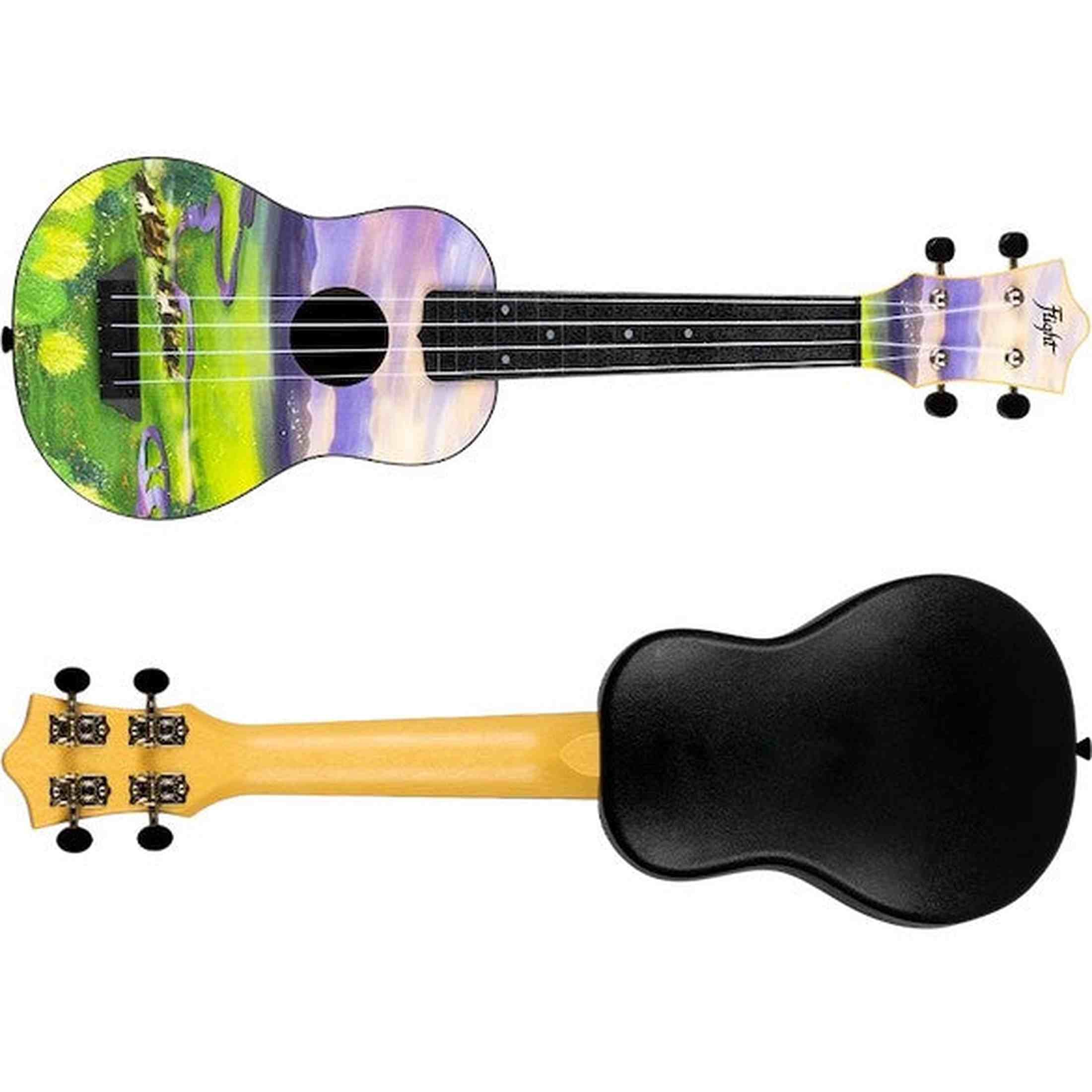 Flight TUS-40 VIEW Soprano Ukulele met Linden Top, ABS Body en Nature View Print