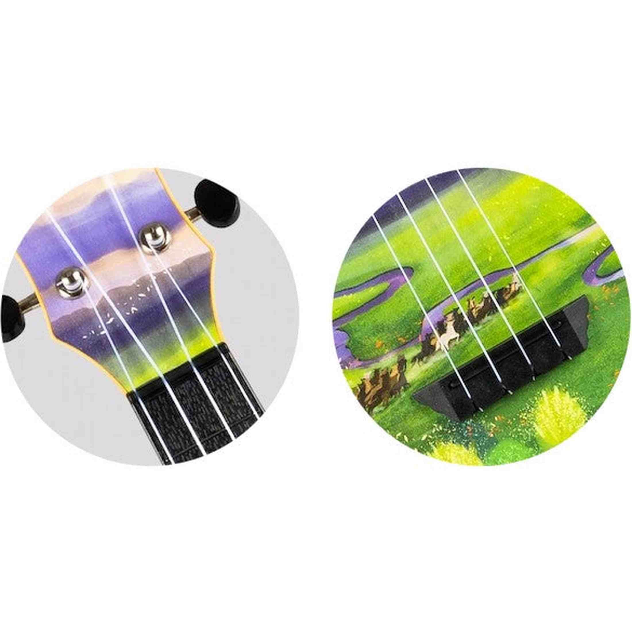 Flight TUS-40 VIEW Soprano Ukulele met Linden Top, ABS Body en Nature View Print
