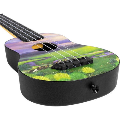 Flight TUS-40 VIEW Soprano Ukulele met Linden Top, ABS Body en Nature View Print