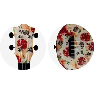 Flight TUS-40 PIZZA Soprano Ukulele met Linden Top, ABS Body en Pizza Print