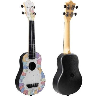 Flight TUS40 Kitty Travel Ukulele Soprano met Linden Top en ABS Body