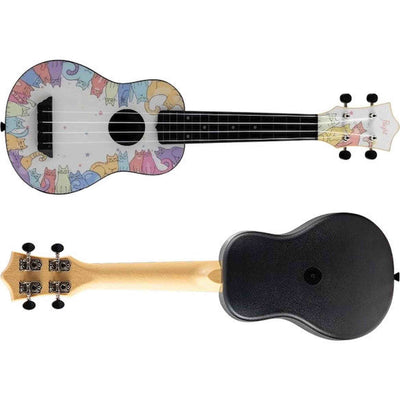 Flight TUS40 Kitty Travel Ukulele Soprano met Linden Top en ABS Body