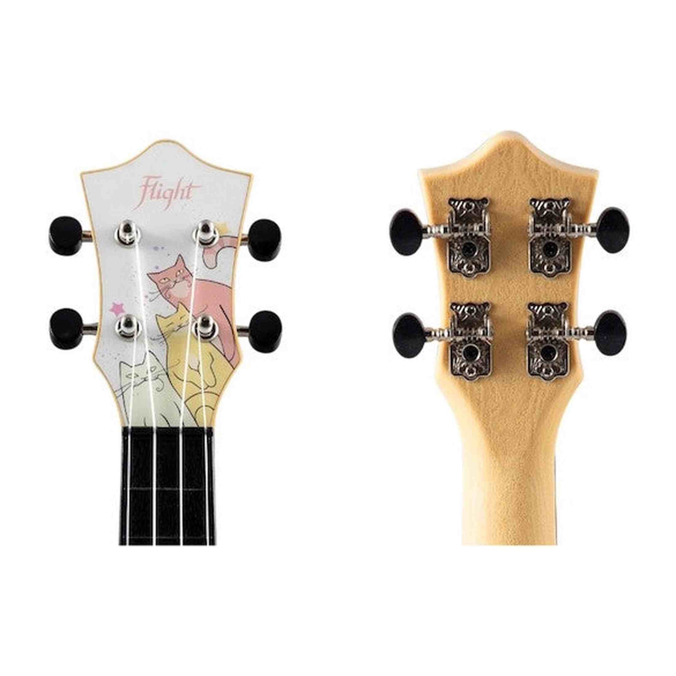 Flight TUS40 Kitty Travel Ukulele Soprano met Linden Top en ABS Body