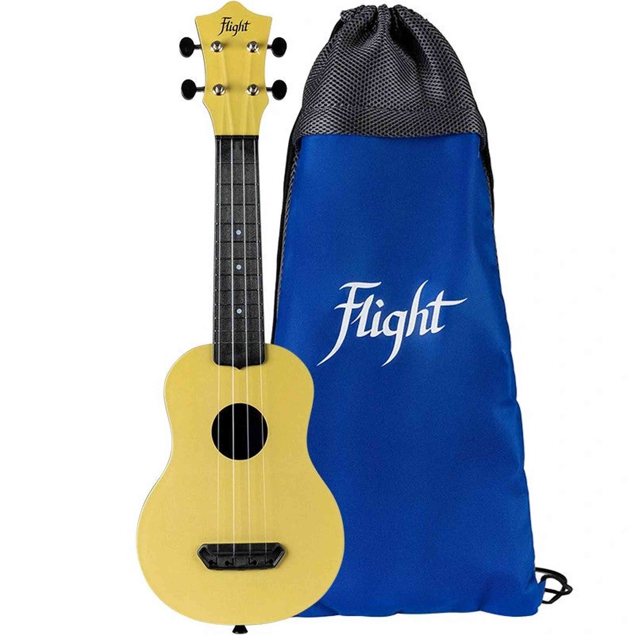 Flight UTS-35 SAND Ultra Travel Soprano Ukulele met Polycarbonate Body en Fluorocarbon Snaren