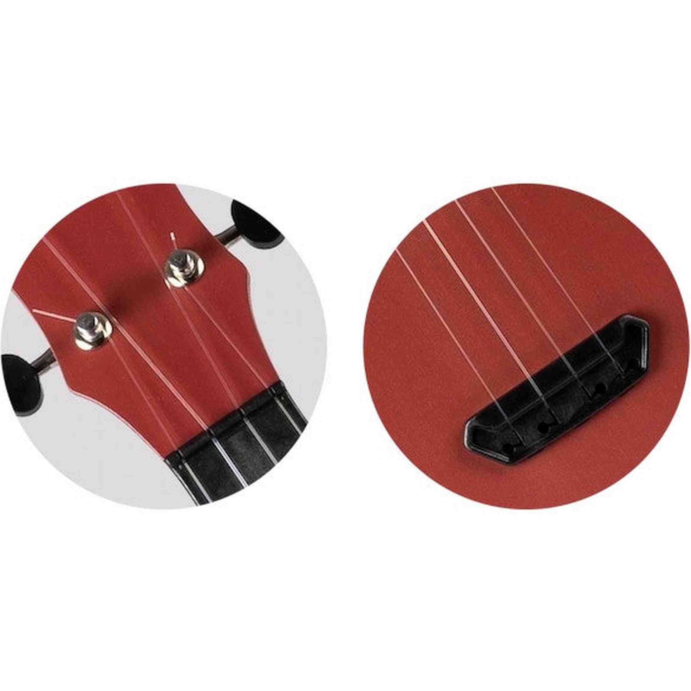 Flight UTS-35 TERRACOTE Ultra Travel Soprano Ukulele met Polycarbonate Body en Fluorocarbon Snaren