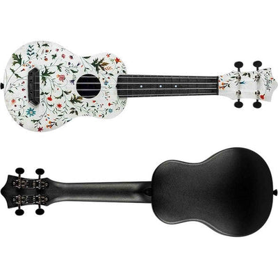 Flight UTS-40 FLOWER Ultra Travel Soprano Ukulele met Polycarbonate Body en Fluorocarbon Snaren