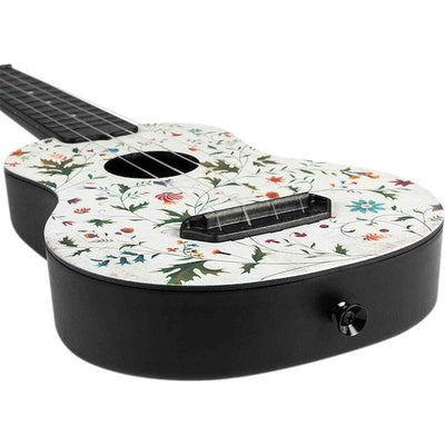 Flight UTS-40 FLOWER Ultra Travel Soprano Ukulele met Polycarbonate Body en Fluorocarbon Snaren